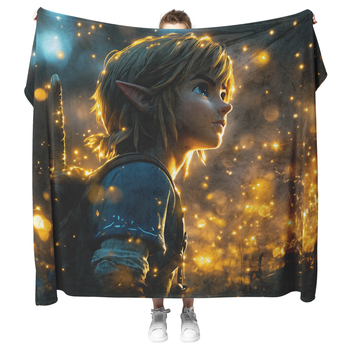 Glowing_Design_of_Link_in_a_Radiant_Fiel_H_Blanket_Model_Mockup.png