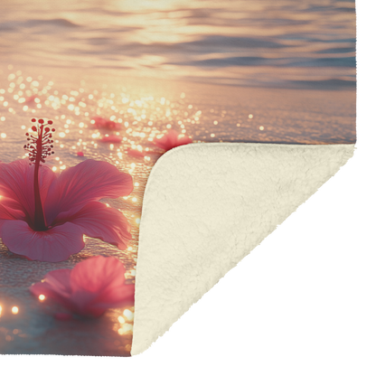 Glowing_Hibiscus_Petals_on_Beach_with_Mo_H_Blanket_Sherpa_Mockup.png