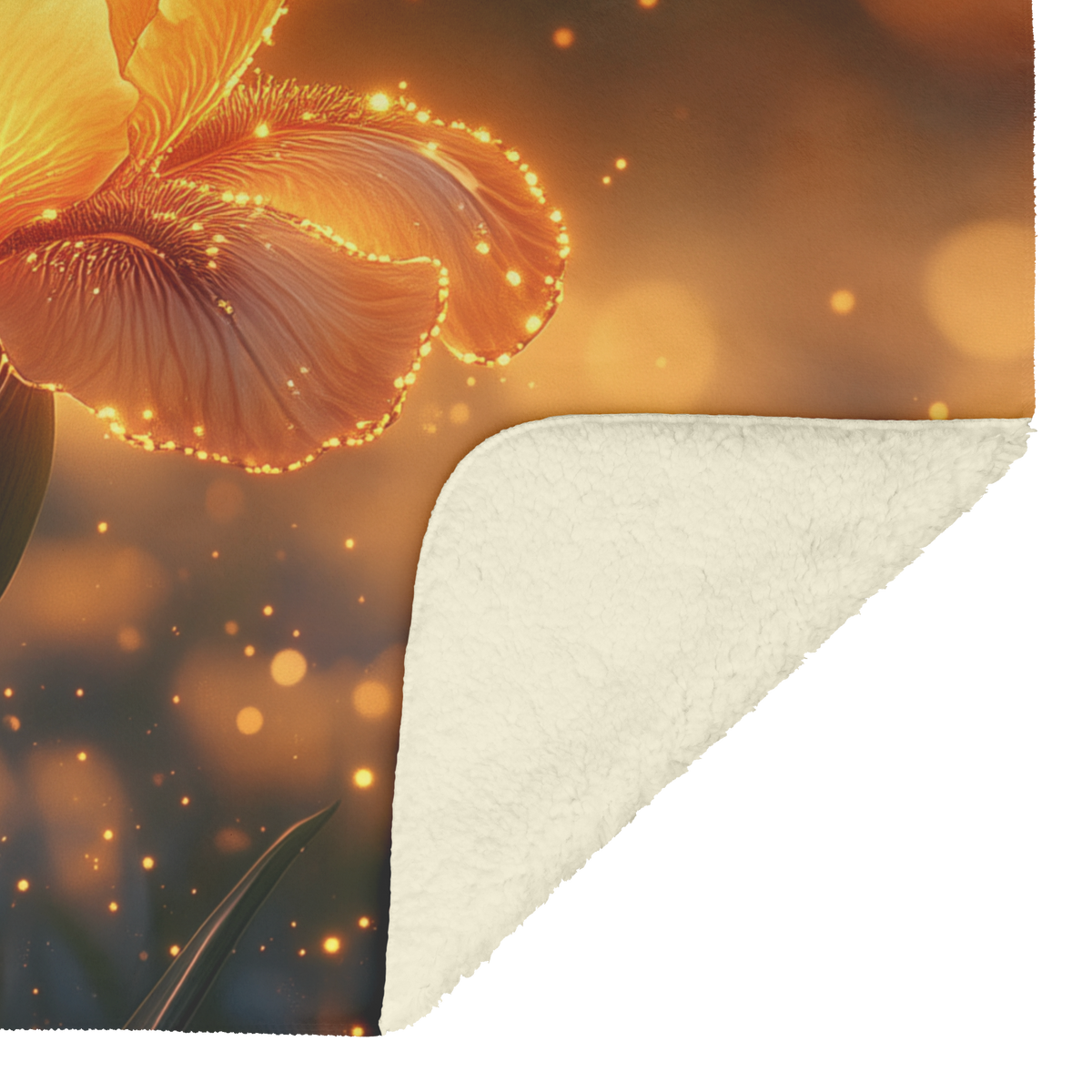 Glowing_Iris_in_Misty_Field_with_Sparkle_H_Blanket_Sherpa_Mockup.png