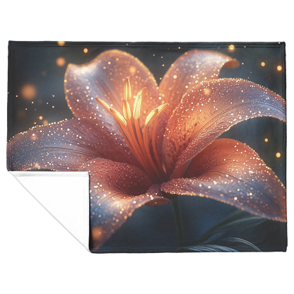 Glowing_Lily_with_Dewdrops_and_Firefly_S_H_Blanket_Flat_Fold_Mockup.png