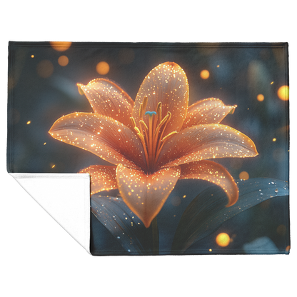 Glowing_Lily_with_Dewdrops_and_Firefly_S_H_Blanket_Flat_Fold_Mockup.png