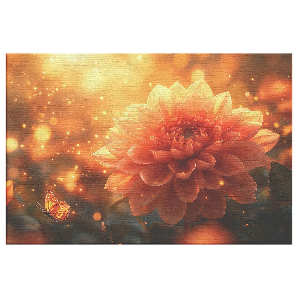 Glowing_Orange_Dahlia_Surrounded_by_Gold_H_Rectangle_Main_Mockup.png