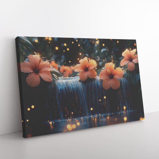 Glowing_Orange_Hibiscus_Flowers_Blooming_H_Rectangle_Angle_Floor_Mockup.png