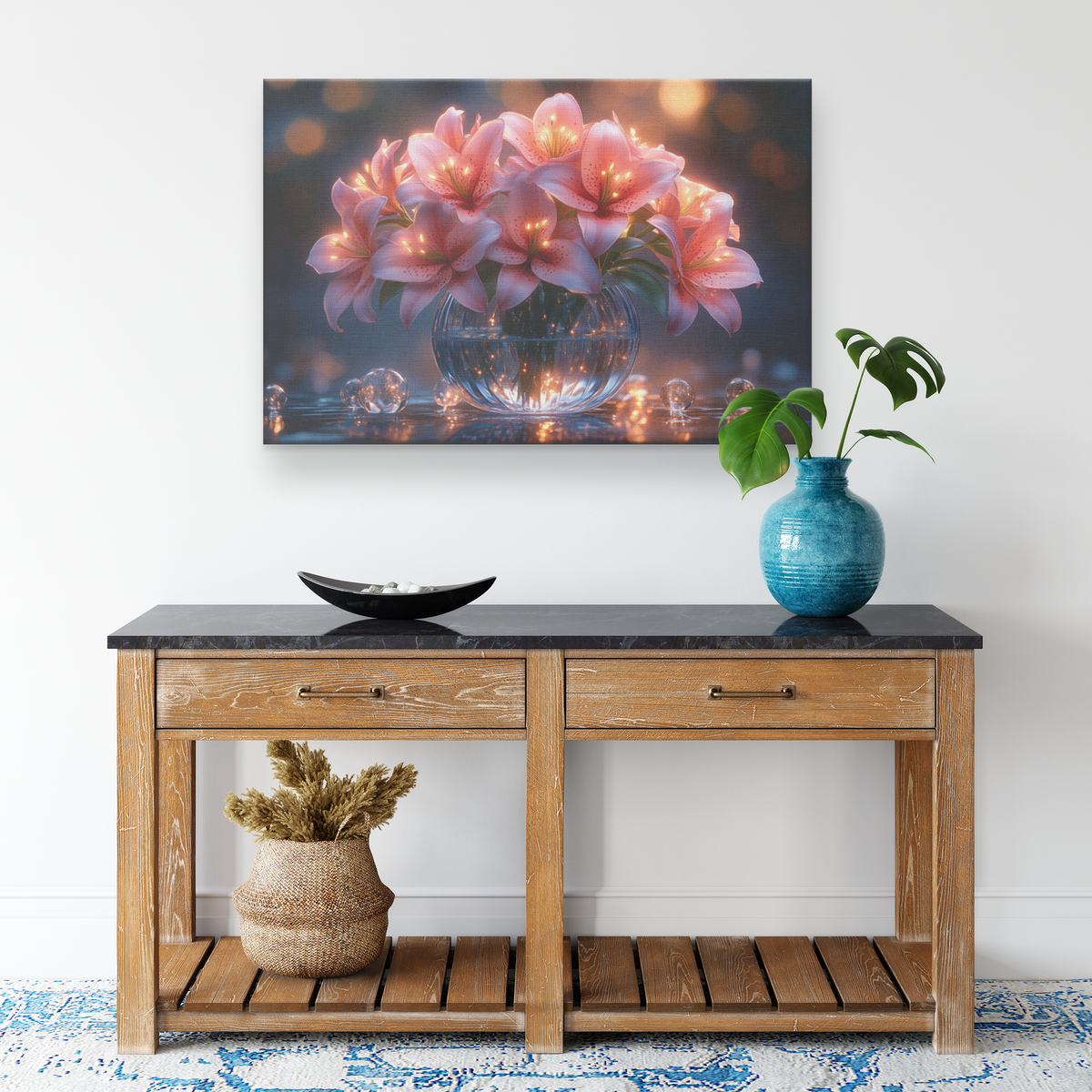 Glowing_Pink_and_White_Lilies_in_Crystal_H_Rectangle_Smaller_Lifestyle_Mockup.png