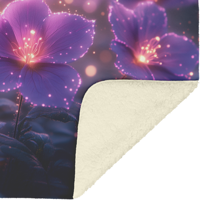 Glowing_Purple_Geraniums_in_Forest_with__H_Blanket_Sherpa_Mockup.png