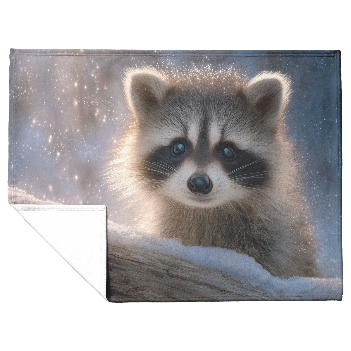 Glowing_Raccoon_Cub_With_Sparkling_Tail__H_Blanket_Flat_Fold_Mockup.png
