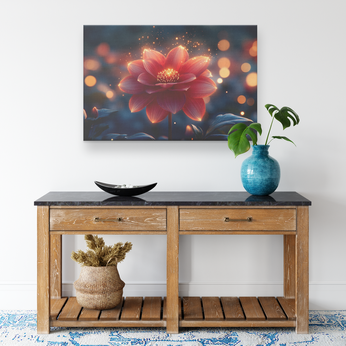 Glowing_Red_Dahlia_Blooming_in_Misty_Gar_H_Rectangle_Smaller_Lifestyle_Mockup.png
