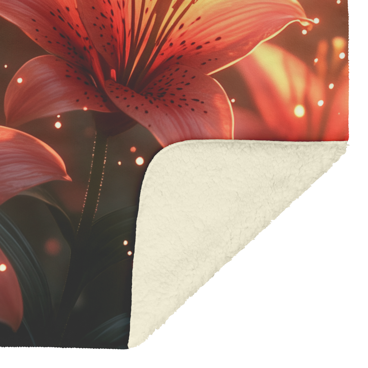 Glowing_Red_Lilies_in_Forest_Clearing_wi_H_Blanket_Sherpa_Mockup.png
