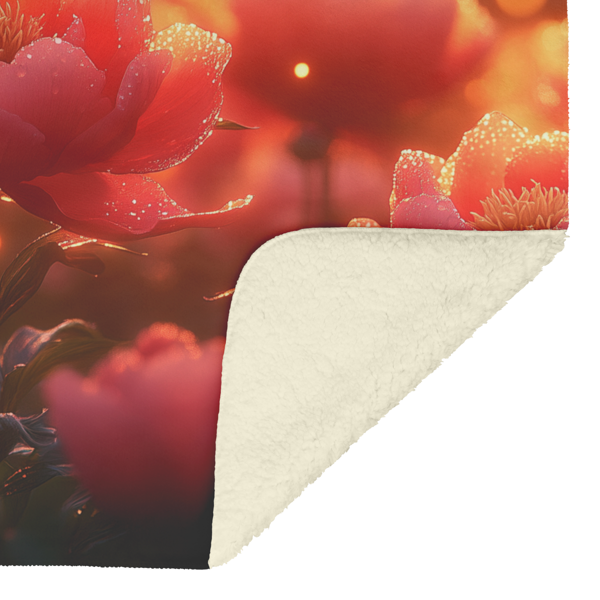 Glowing_Red_Peonies_with_Dew_Golden_Spar_H_Blanket_Sherpa_Mockup.png