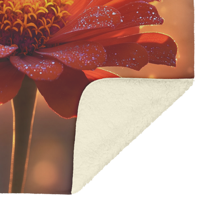 Glowing_Red_Zinnia_with_Golden_Mist_Spar_H_Blanket_Sherpa_Mockup.png