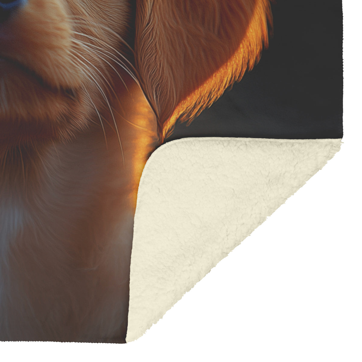 Golden Retriever Puppy Fleece and Sherpa Blanket Warm Sunset Comfort - Awakening Righteousness
