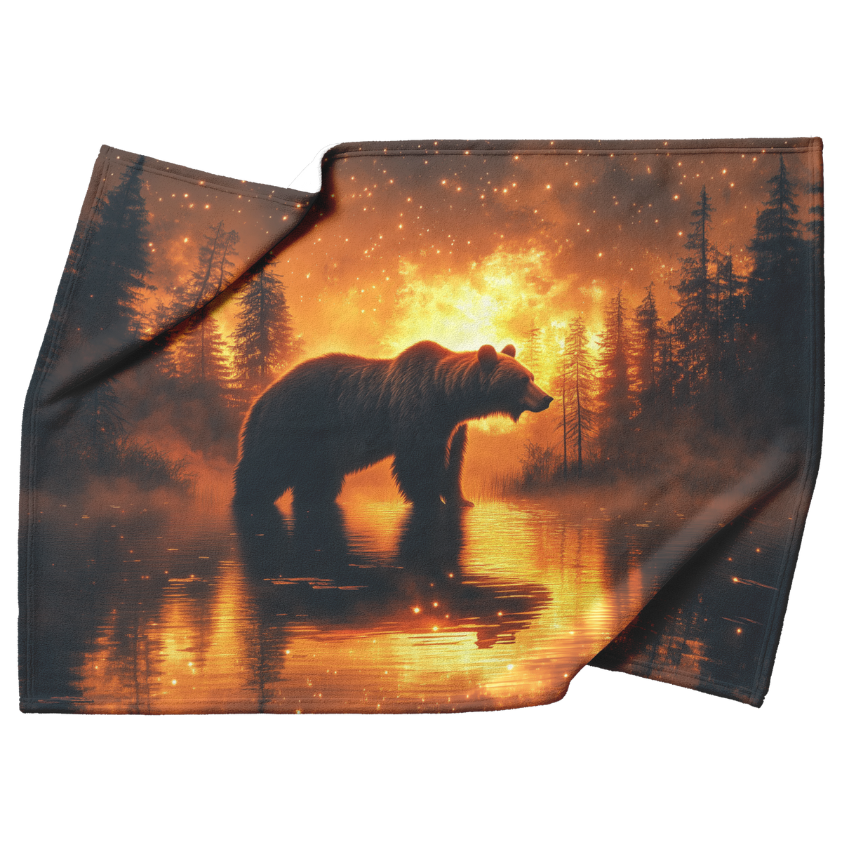 Grizzly_Bear_Silhouetted_Against_a_Glowi_H_Blanket_Top_Bottom_Folds_Mockup.png