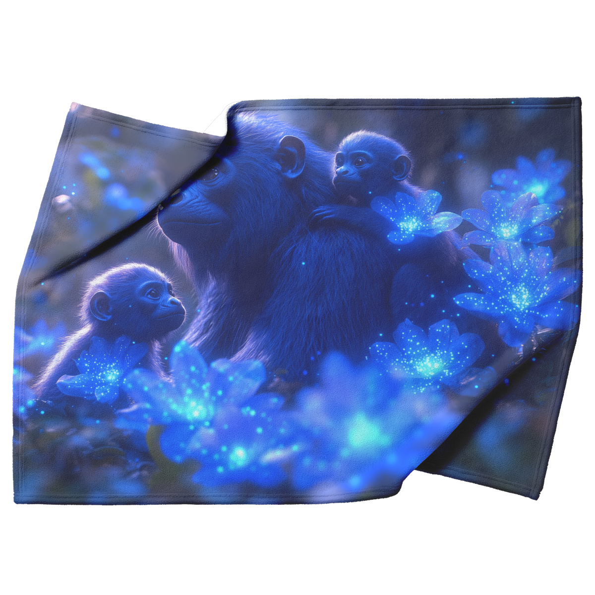 Howler_Monkey_Family_Exploring_a_Glowing_H_Blanket_Top_Bottom_Folds_Mockup.png