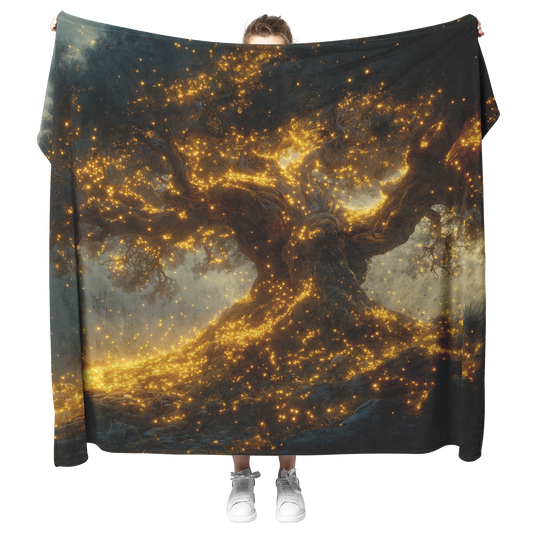 Llangernyw_Yew_Tree_with_Twilight_Sky_Mi_H_Blanket_Model_Mockup.png