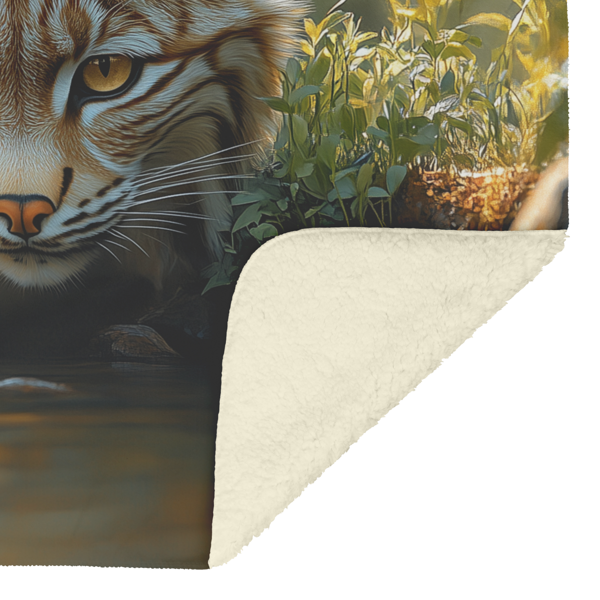 Lynx_Crouching_Near_a_Glowing_Crystal_Cl_H_Blanket_Sherpa_Mockup.png