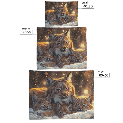 Lynx_Family_Resting_in_a_Glowing_Winter__H_Blanket_Size_Options_Mockup.png