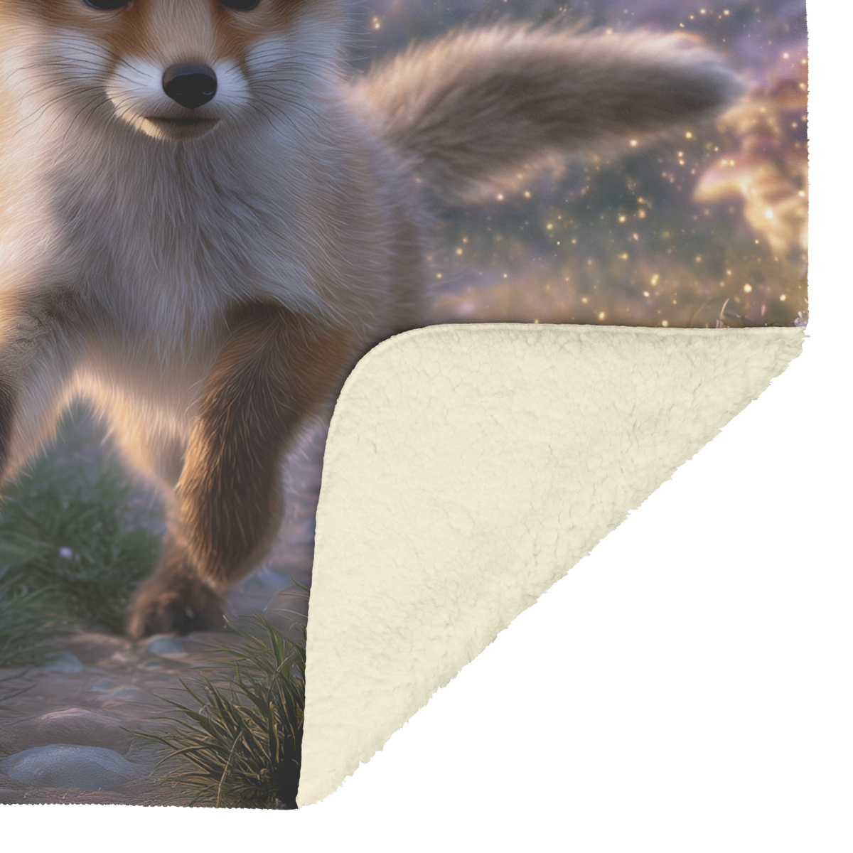 Magical_Fox_Cub_Running_Through_Glowing__H_Blanket_Sherpa_Mockup.png