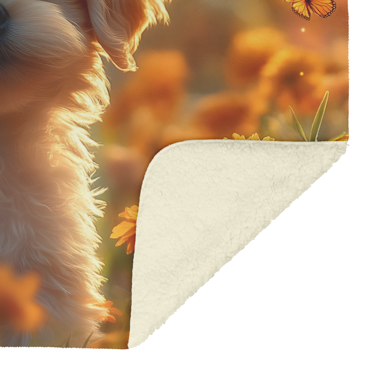 Maltese_Puppy_Playing_in_Glowing_Wildflo_H_Blanket_Sherpa_Mockup.png