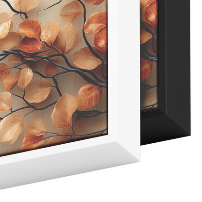 Minimalist Artwork Simple Leaves Vines Neutral Beige Tones White Background Elegant Line Art Ultra High Definition Modern Aesthetic Panoramic Framed Canvas Wall Art - Awakening Righteousness