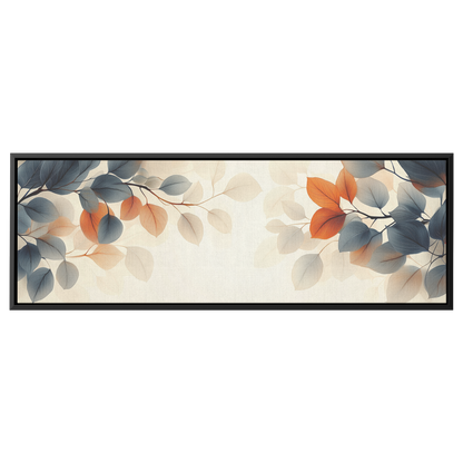 Minimalist Artwork Simple Leaves Vines Neutral Beige Tones White Background Elegant Line Art Ultra High Definition Modern Aesthetic Panoramic Framed Canvas Wall Art - Awakening Righteousness