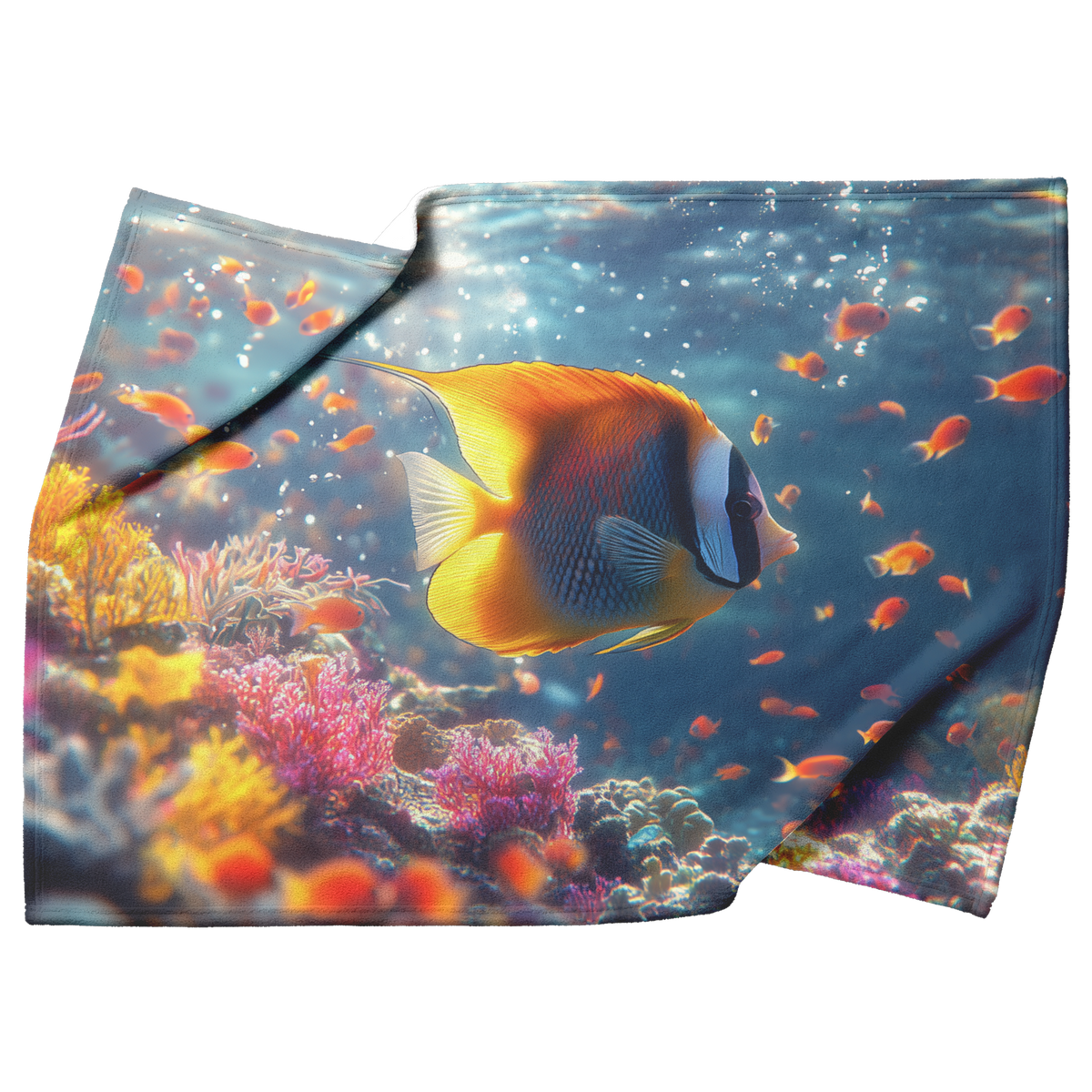 Moorish_Idol_Swimming_Near_Glowing_Sea_G_H_Blanket_Top_Bottom_Folds_Mockup.png