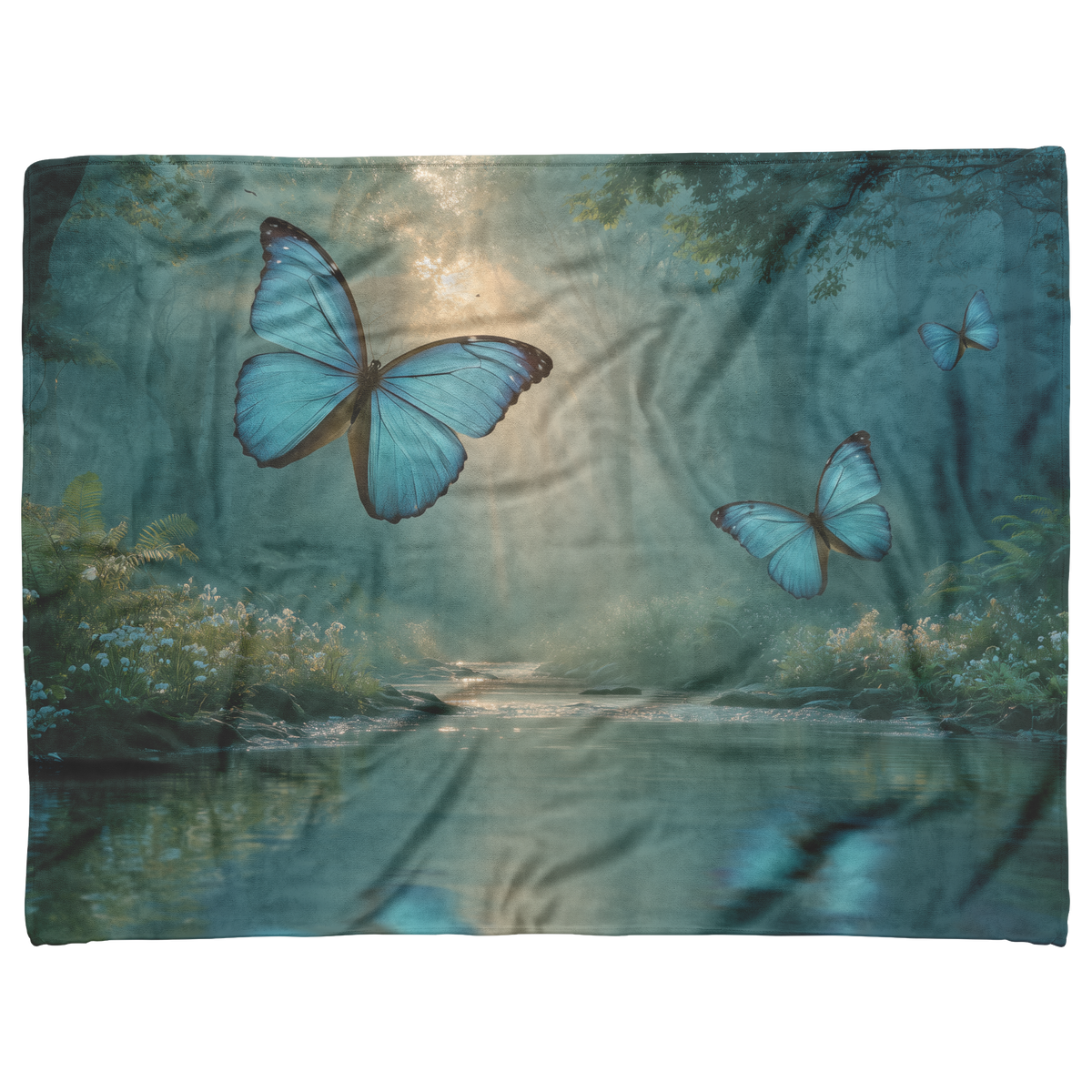 Morpho_Butterflies_Flying_Above_Reflecti_H_Blanket_AS_Flat_Mockup.png