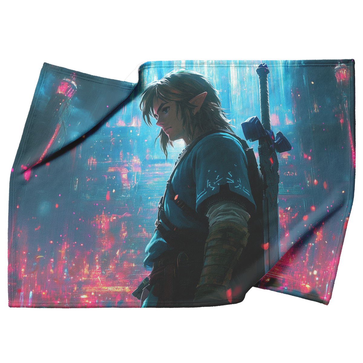 Nostalgic_Design_of_Link_Holding_the_Mas_H_Blanket_Top_Bottom_Folds_Mockup.png
