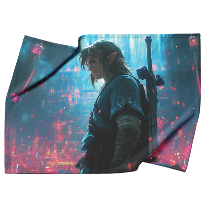 Nostalgic_Design_of_Link_Holding_the_Mas_H_Blanket_Top_Bottom_Folds_Mockup.png