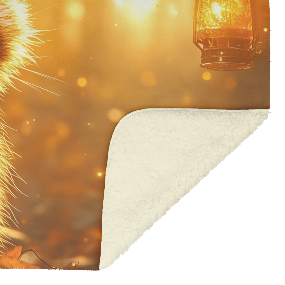 Raccoon_Peering_at_Glowing_Lanterns_Hang_H_Blanket_Sherpa_Mockup.png