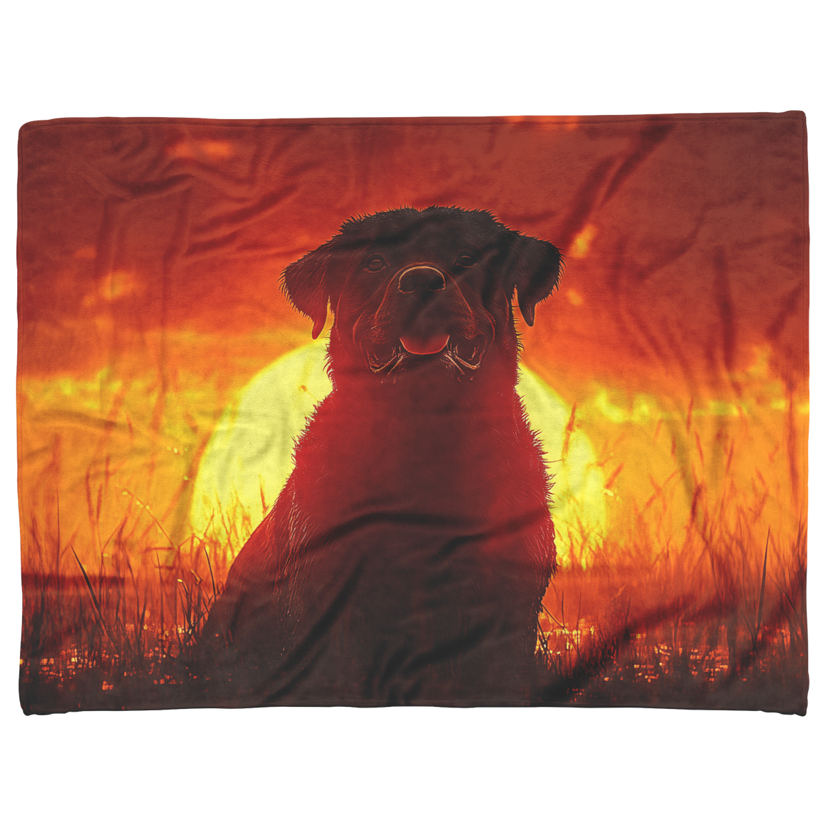 Rottweiler_Silhouette_at_Sunset_with_Lig_H_Blanket_AS_Flat_Mockup.png