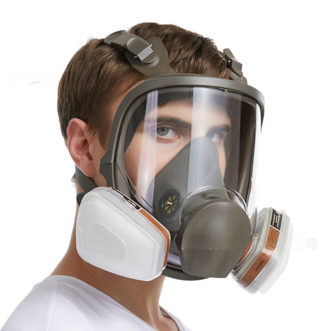 Image of Anti-Fog 6800 Smoke Gas Mask Industrial Painting Spraying Respirator Safety Work Filter Dust Proof Full Face Formaldehyde Protection