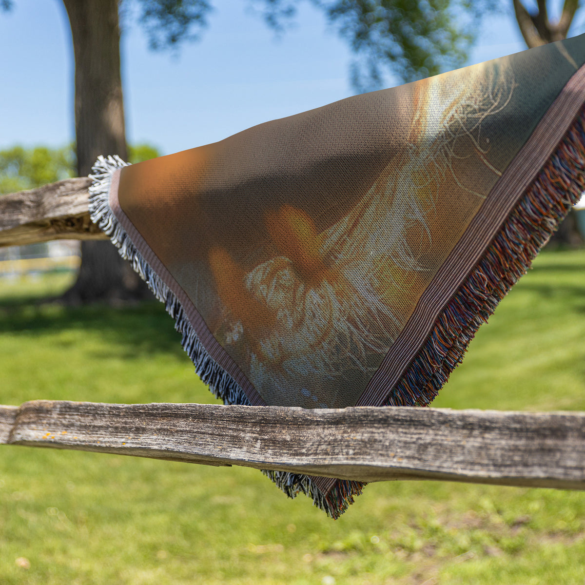 Serene Little Girl Praying in a Sunlit Meadow with Blooming Wildflowers  Heartwarming and Inspirational Design for Faithful Reflection  Christian Woven Throw Blanket - Awakening Righteousness
