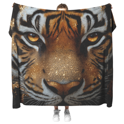 Serene_Tiger_Print_With_Shimmering_Cream_H_Blanket_Model_Mockup.png