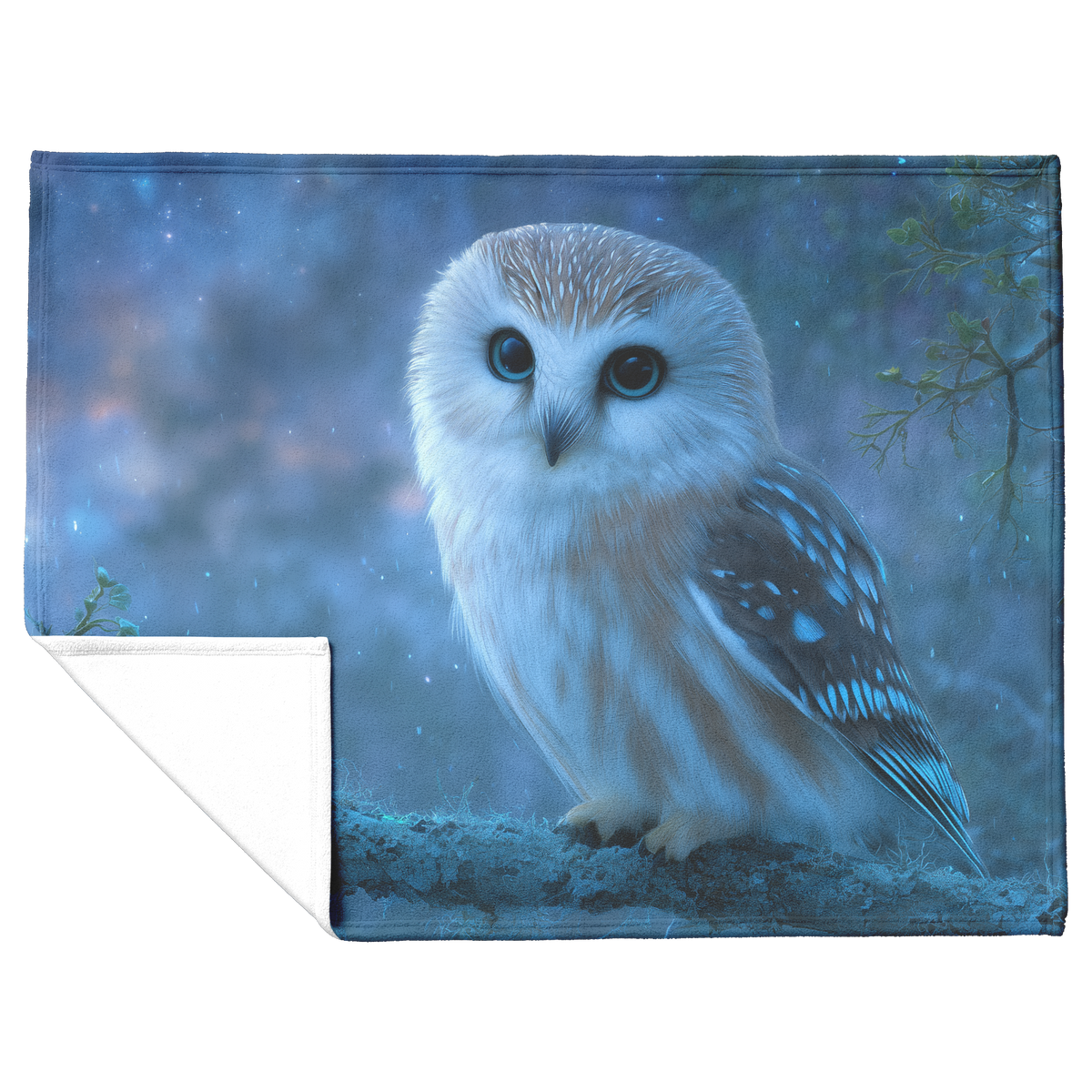 Sleepy_Owl_With_Blue_Eyes_Perched_On_Sta_H_Blanket_Flat_Fold_Mockup.png