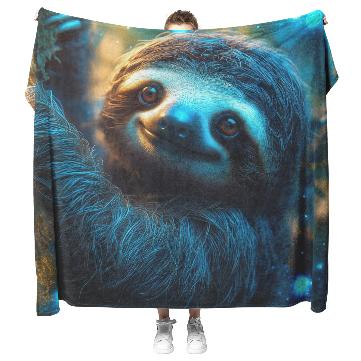 Sloth_Hanging_from_Glowing_Mossy_Vine_in_H_Blanket_Model_Mockup.png