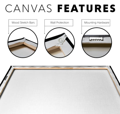 Small Blue and Yellow Bird Canvas Wall Art – Perched on an Orange Tree Branch Surrounded Vibrant Flowers - Awakening Righteousness