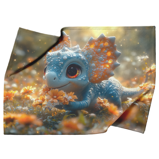 Smiling_Triceratops_With_Big_Round_Horns_H_Blanket_Top_Bottom_Folds_Mockup.png