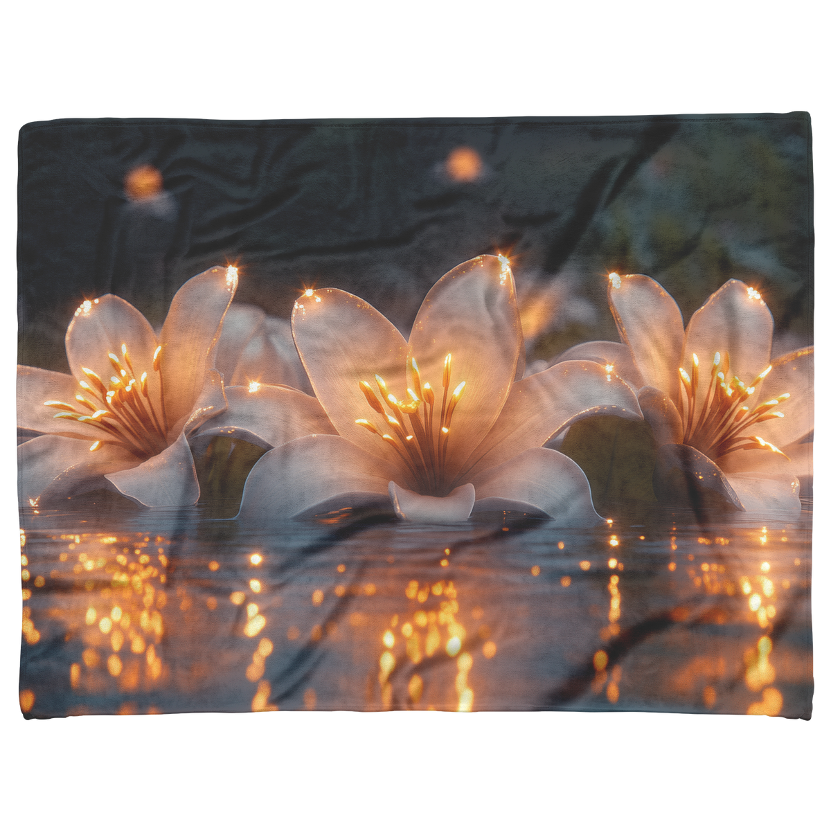Softly_Glowing_Lilies_Under_Twilight_Sky_H_Blanket_AS_Flat_Mockup.png