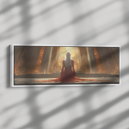 Solemn_Blood_Elf_Paladin_Kneeling_Grand__Framed_Canvas_H_Panoramic_Dramatic_Shad_Mockup.png