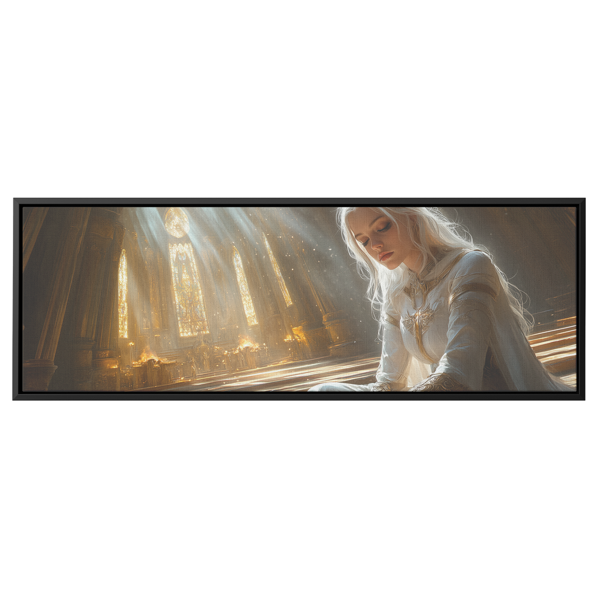 Solemn_Blood_Elf_Paladin_Kneeling_Grand__Framed_Canvas_H_Panoramic_Main_Mockup.png