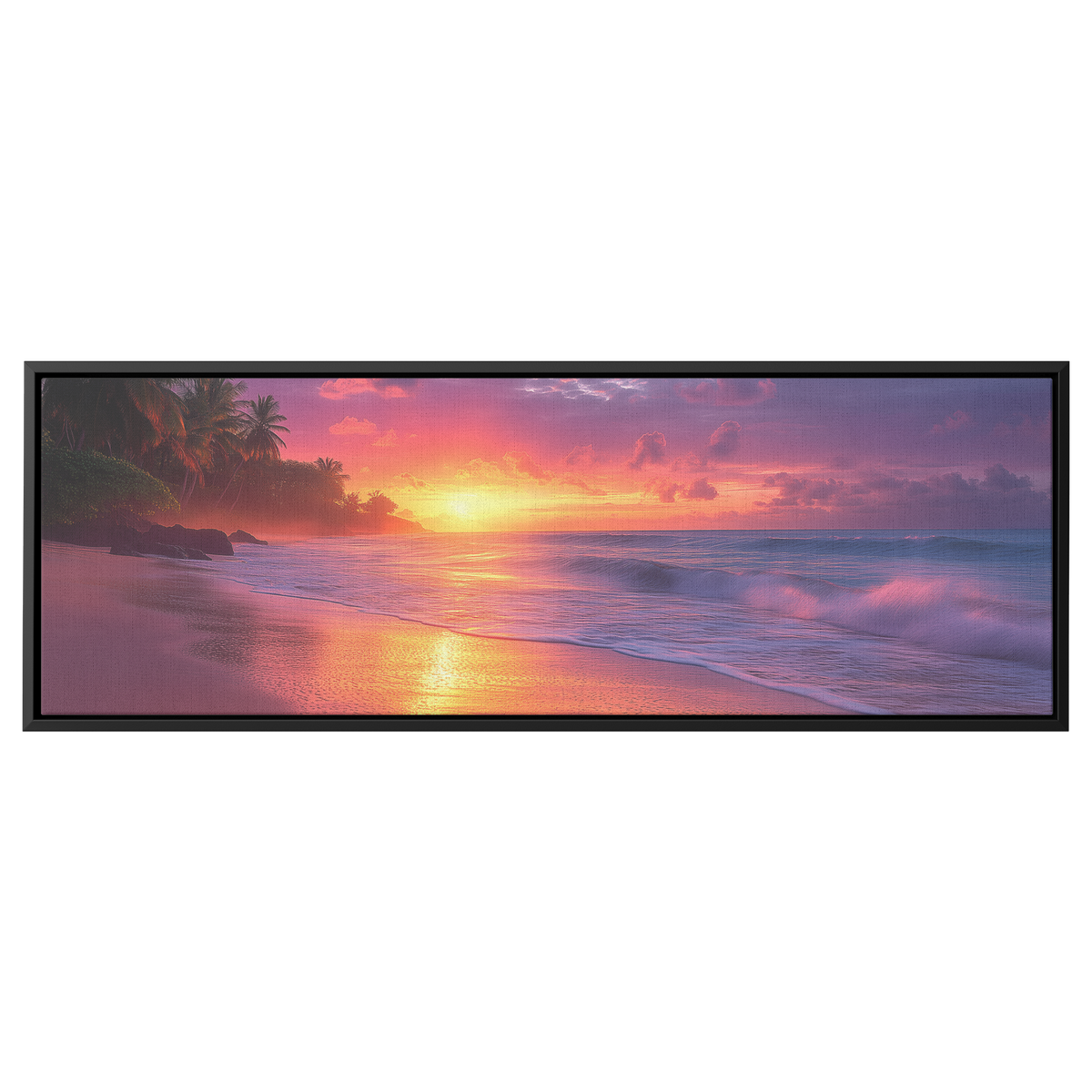 Stunning_Tropical_Beach_Sunset_Palm_Silh_Framed_Canvas_H_Panoramic_Main_Mockup.png