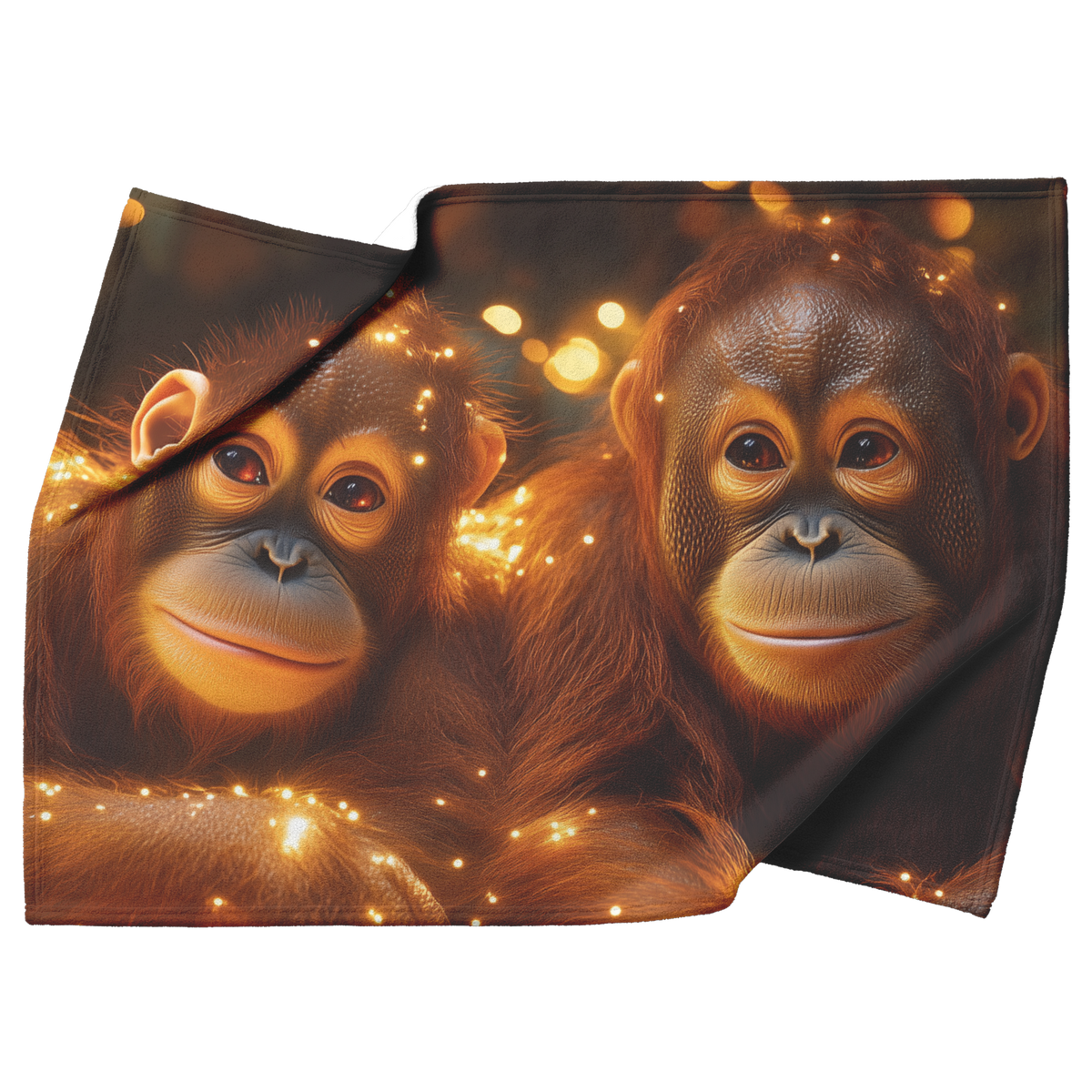 Two_Orangutans_Sitting_on_Glowing_Vines__H_Blanket_Top_Bottom_Folds_Mockup.png