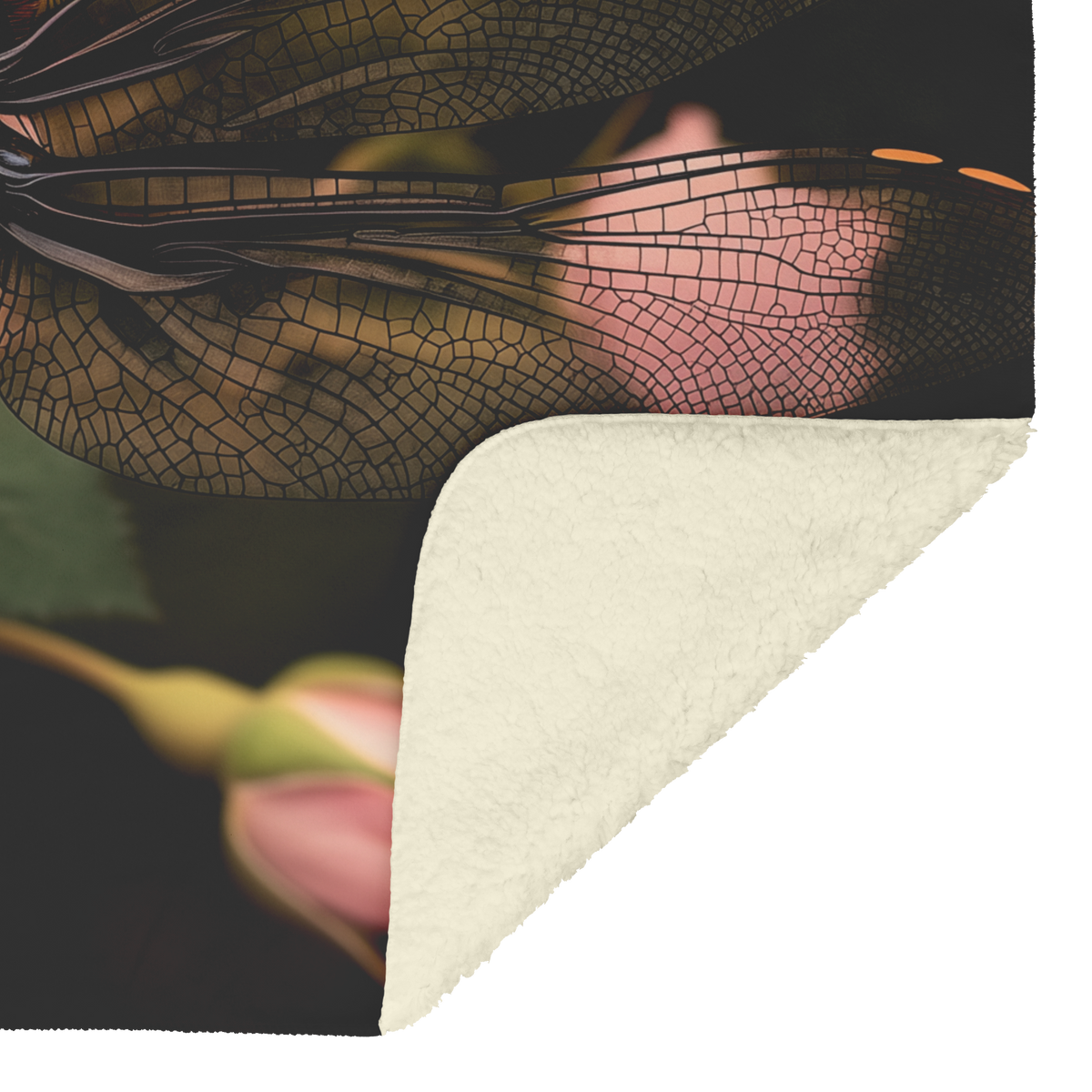 Vintage_Black_Dragonfly_Fleece_Blanket_H_Blanket_Sherpa_Mockup.png