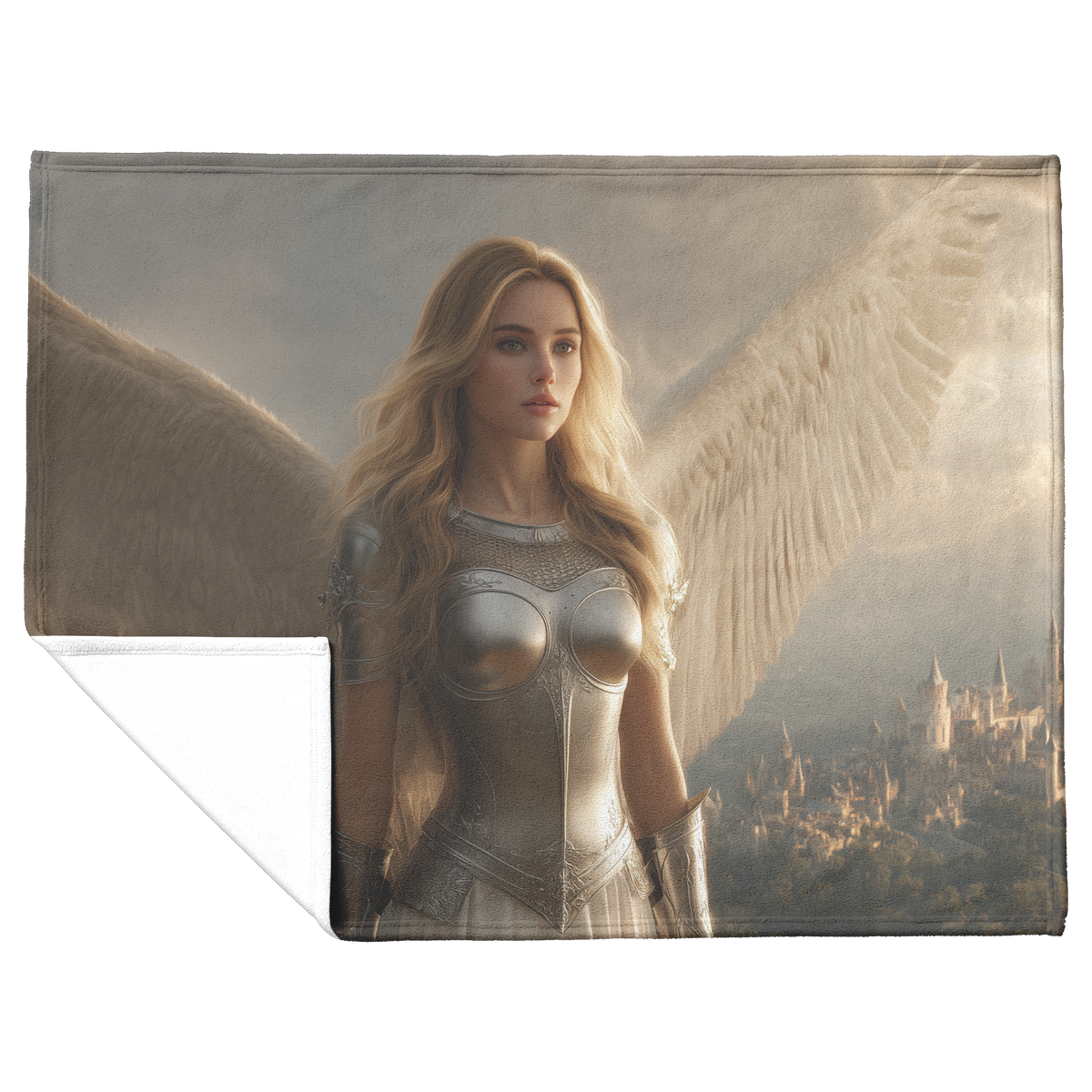 Warrior_Guardian_Angel_In_Silver_Armor_W_H_Blanket_Flat_Fold_Mockup.png