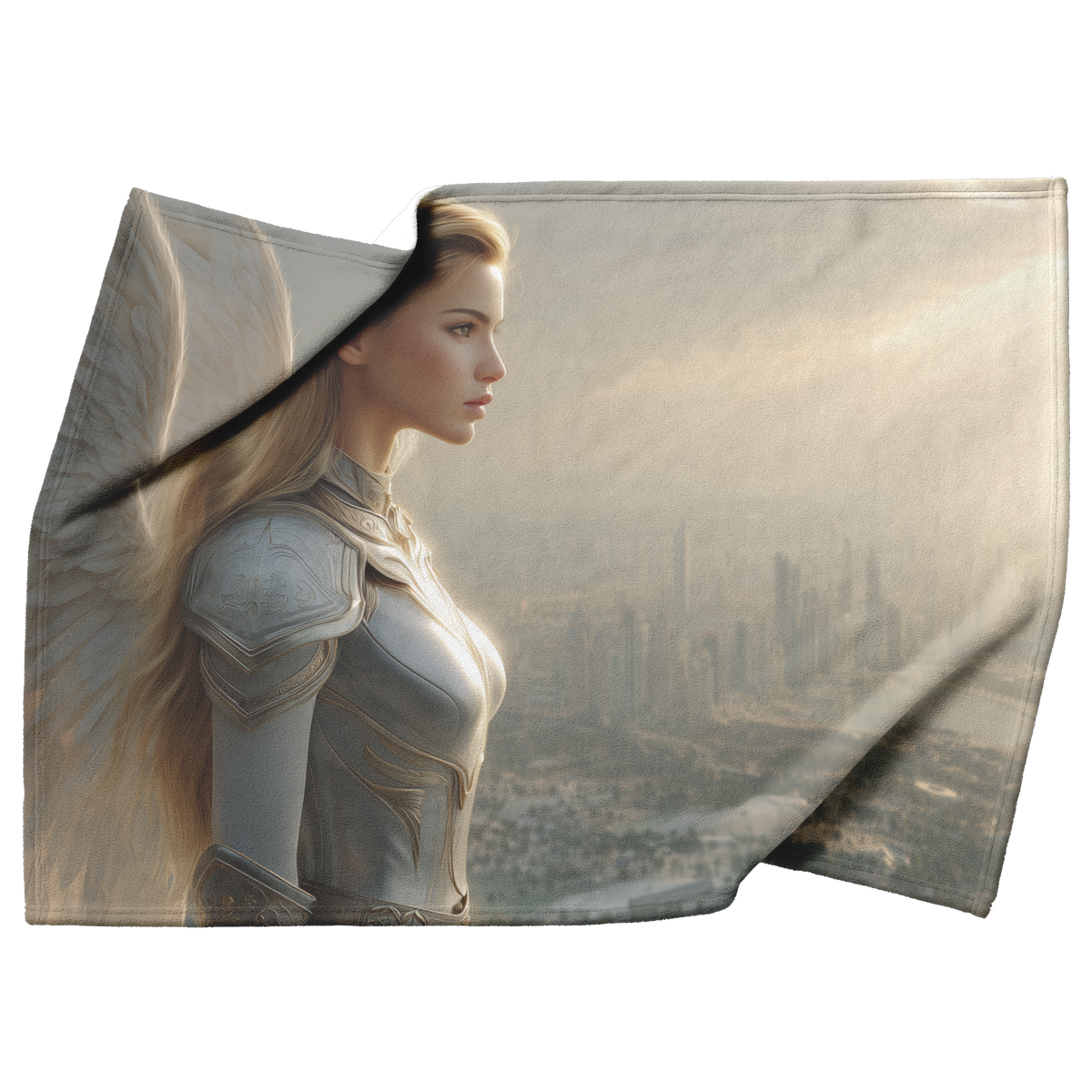 Warrior_Guardian_Angel_In_Silver_Armor_W_H_Blanket_Top_Bottom_Folds_Mockup.png