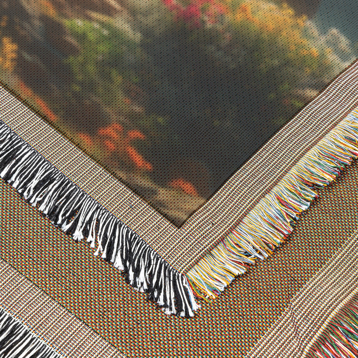 Adam and Eve in Idyllic Valley Woven Throw Blanket - Awakening Righteousness