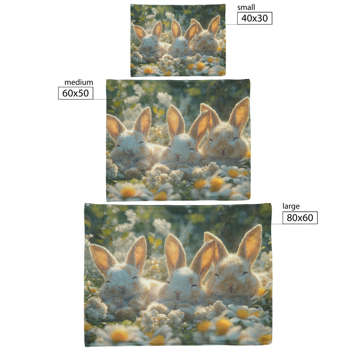 Adorable Baby Bunnies Cozy Fleece Sherpa Blanket - Awakening Righteousness