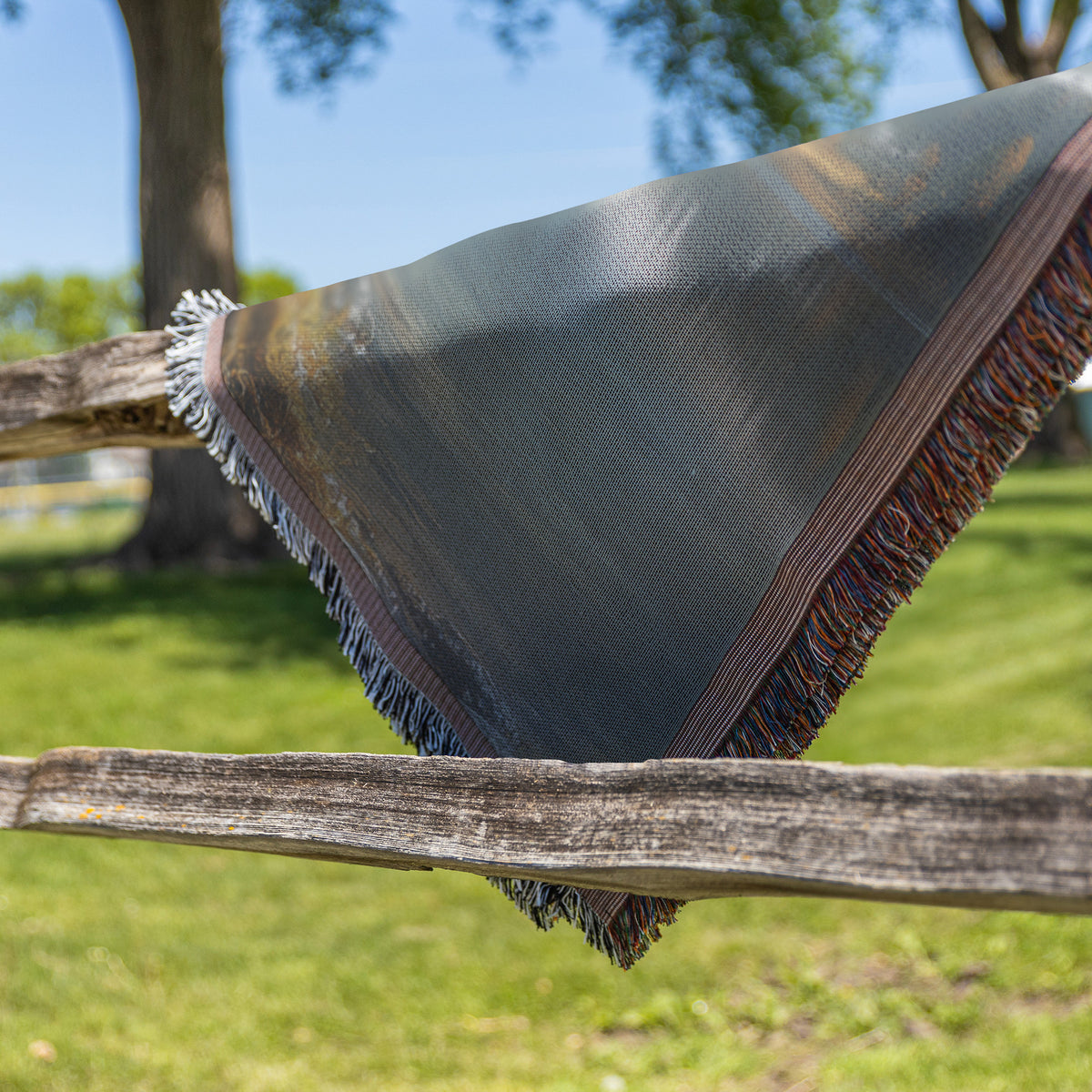 Mother Deer and Fawn Woven Throw Blanket  Tranquil Wildlife Art Majestic Mountains & Serene Lake Perfect for Nature Lovers Cozy Home Living Room or Office Accent - Awakening Righteousness