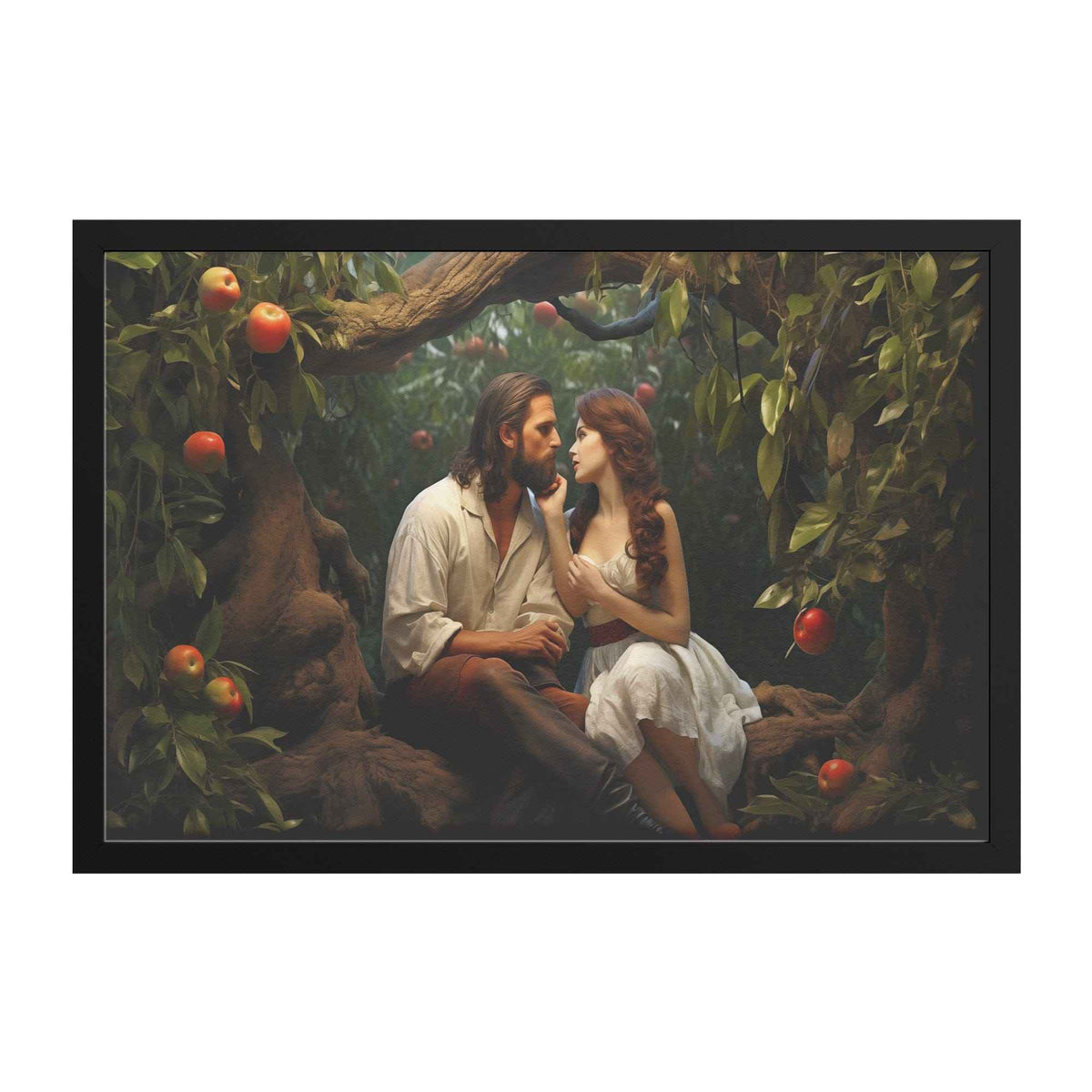 Adam & Even In Love Framed Art Print