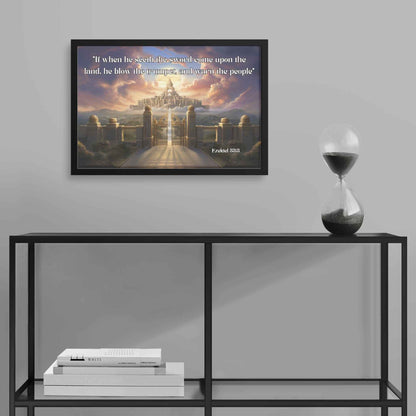 Sounding the Trumpet Christian Canvas Wall Art Scripture Ezekiel 33:3